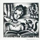 Ex libris - Brauswetter Alice könyve