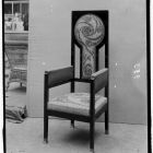 Üvegnegatív - karosszék, gobelinnel bevont, Lakatos Artur terve után