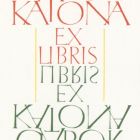 Ex libris - Katona Gábor