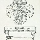 Ex libris - Stephani de Ugron ab Ábránfalva