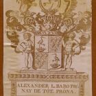 Fénykép - ex libris Alexander Pronay de Tót-Próna