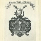 Ex libris - Erasmus Gottfried Harder címeres