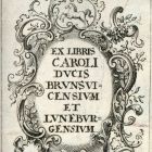 Ex libris - Karl von Brunswick-Lüneburg