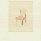 Bútorterv - támlás szék látszati rajza
