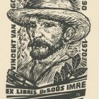 Ex libris - Dr. Soós Imre-Vincent van Gogh 1853-1890-1970