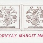 Ex libris - Dornyay Margit Melinda