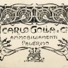 Céghirdető kártya - Carlo Golia e Co., Ammobiliamenti Palermo