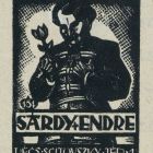 Ex libris - Sárdy Endre Pécs Scitovszky tér 1.