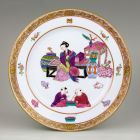 Süteményes tányér (készlet része) - chinoiserie (Ming) dekorral