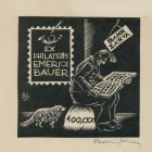 Ex libris - Ex philateliis Emerici Bauer