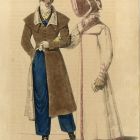 Divatkép - nő és férfi viselet,  melléklet, Wiener Zeitschrift für Kunst, Literatur, Theater und Mode
