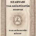 Terv - címlap a Szarvasi Takarékpénztár számára