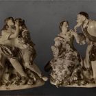 Fénykép - szoborcsoportok 1840 és XVIII. sz., porcelán, Meissen, Iparművészeti Múzeum