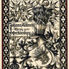 Ex libris - Johann Albrecht Herzog zu Mecklenburg