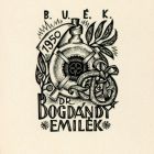 Alkalmi grafika - Újévi üdvözlet: BÚÉK 1950 dr Bogdándy Emilék