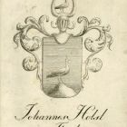 Ex libris - Johannes Holst címeres