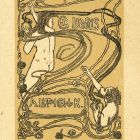 Ex libris - A. Lippich de K. (Koronghi Lippich Elek)