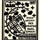 Ex libris - Karl Emich Graf zu Leiningen-Westerburg