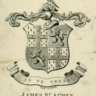 Ex libris - James St. Aubin címeres