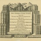 Ex libris - Rev. George Eyre Evans