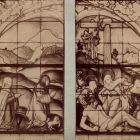 Fénykép - Hans Baldung Grien: Üvegablak, balra Jakob Heimhofer és felesége, Verena Schmidin, jobbra a Krisztus levétele a keresztről jelenet, freiburgi székesegyház, 1517