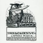 Ex libris - Tanuló könyve (Csáthy Ferenc Egyetemi Könyvkereskedés univerzális ex librise)
