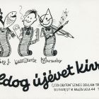 Alkalmi grafika - Újévi üdvözlet: Boldog újévet kíván Halász J. Kassowitz Macskássy