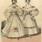 Divatkép - két nő fehér ruhában, melléklet, Wiener Zeitschrift für Kunst, Literatur, Theater und Mode