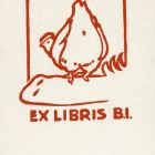 Ex libris - B. I. (Bauer Imre?)