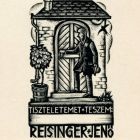 Alkalmi grafika - Tiszteletemet teszem: Reisinger Jenő