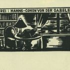 Ex libris - Hanns-Conon von der Gabelentz