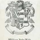 Ex libris - William John Belt címeres