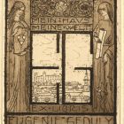 Ex libris - Geduly Eugénia számára, Pozsony látképével