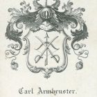 Ex libris - Carl Armbruster címeres