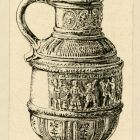 Illusztráció - kancsó, kőedény, szürke; ezüst foglalatban; Radisics Jenő Képes kalauzából