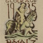 Ex libris - H. Malz, Glück auf 1935