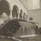 Kiállításfotó - épület részlet vízeséssel az 1909-es Stockholmi Iparművészeti Kiállításon