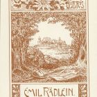 Ex libris - Emil Rädlein (ipse)