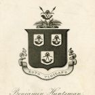 Ex libris - Benjamin Huntsman címeres