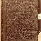 Fénykép - Haller János: Pays, a' békeséges türesnek Payssa c. mű könyvtáblája, marhabőr, 1684, Erdélyi Nemzeti Múzeum