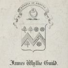 Ex libris - James Wyllie Guild címeres