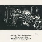 Alkalmi grafika - Meghívó: Szeretet Hét Debrecenben 1935. december 1-7-ig.