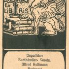 Ex libris - Ungarischer Buchhandler-Verein, Alfred Hoffmann, Budapest