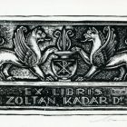 Ex libris - Zoltán Kádár dr