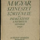 Könyvborító - Pataki József A magyar szinészet története című művéhez