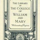 Ex libris - The College of William and Mary Williamsburg