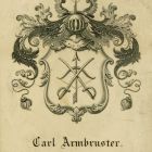 Ex libris - Carl Armbruster címeres