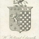 Ex libris - H. Holland Edwards címeres