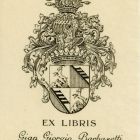 Ex libris - Gian Giorgio Barbasetti di Prun címeres