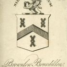 Ex libris - Brownlow Bourdillon címeres